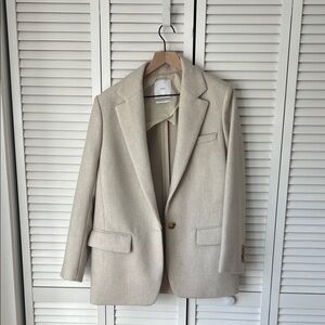 Mango Classic Beige Blazer Sz S